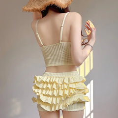 Korean Style Yellow Bikini Set