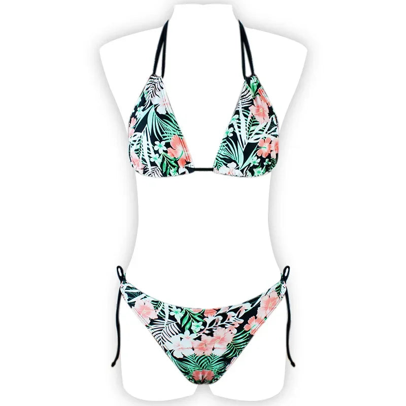 Leaves Print Swimsuit