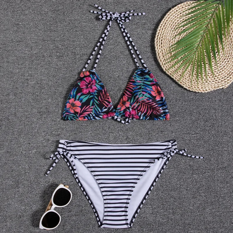 Leaves Print Swimsuit