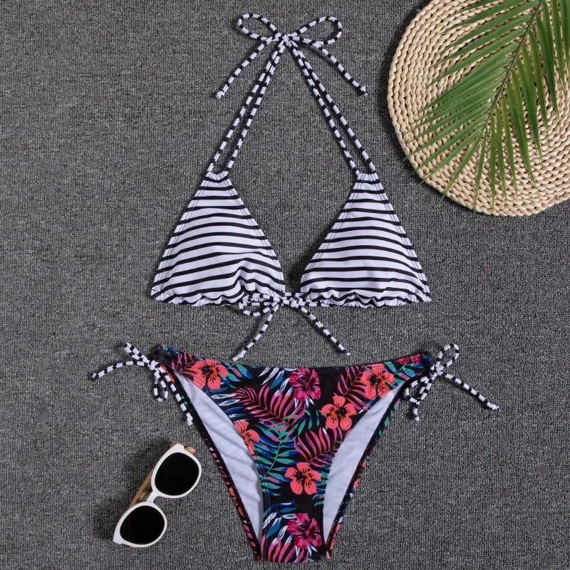 Leaves Print Swimsuit