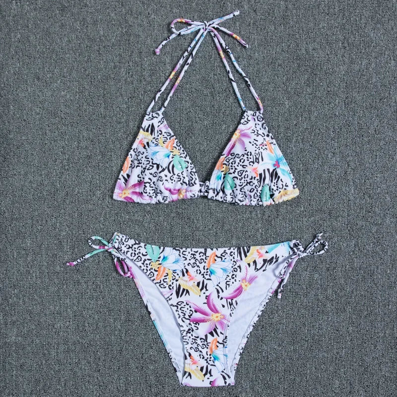 Leaves Print Swimsuit
