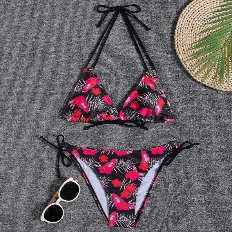 Leaves Print Swimsuit