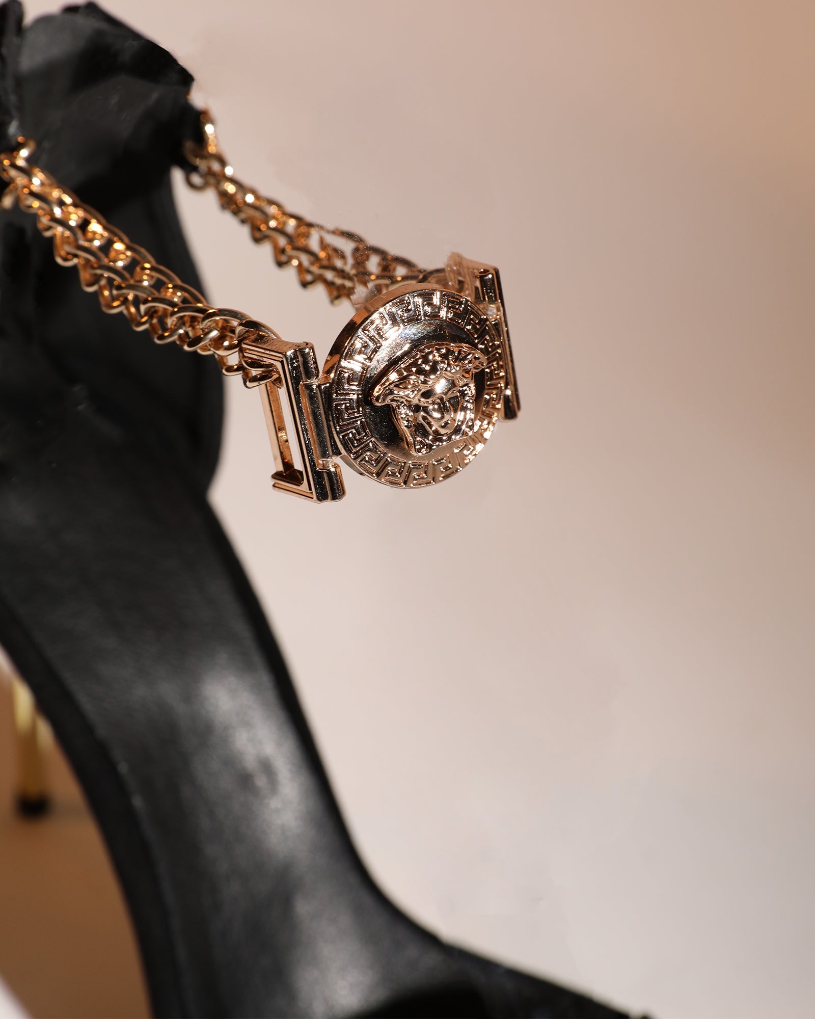 Leonora Gold Chain Strap Sandals