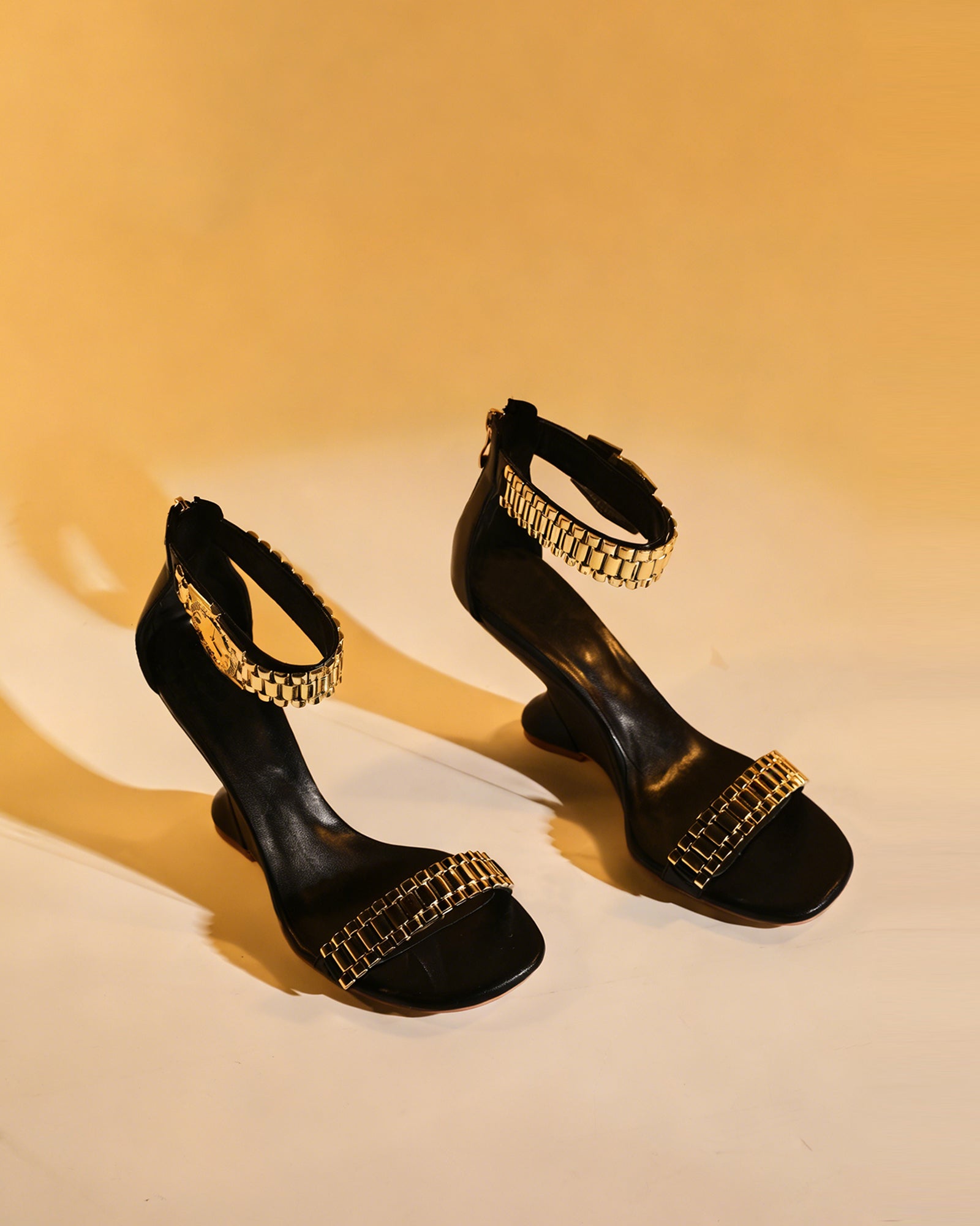 Leonora Watch Strap Wedge Sandals