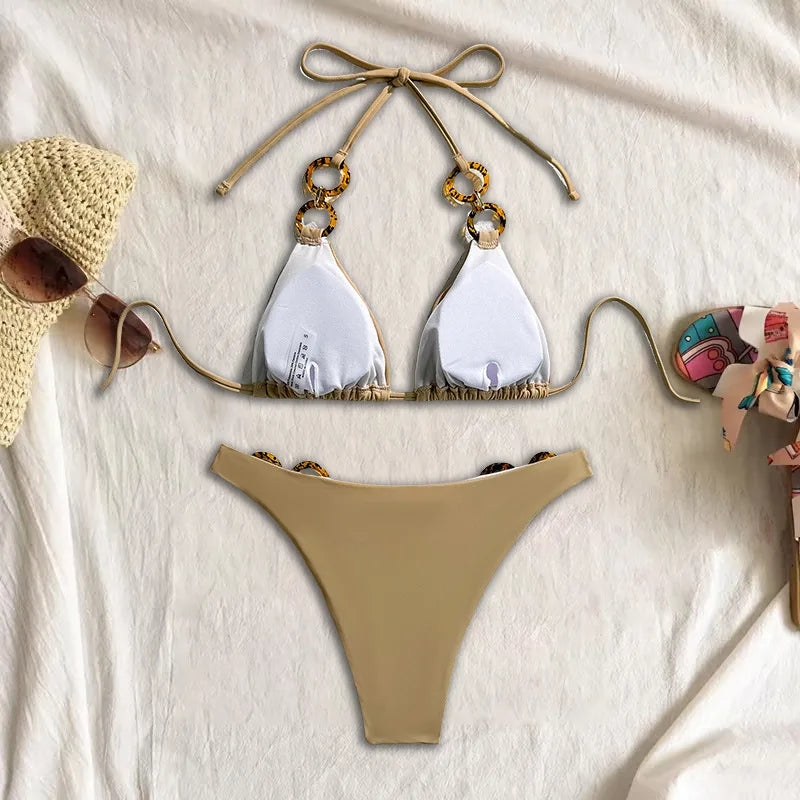 Khaki Bikini Set
