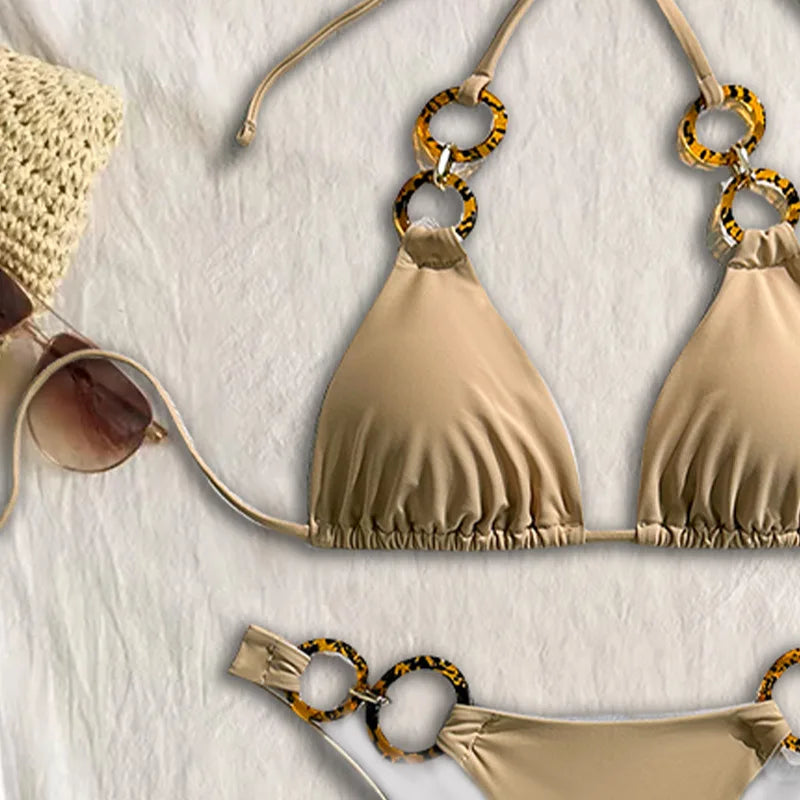 Khaki Bikini Set