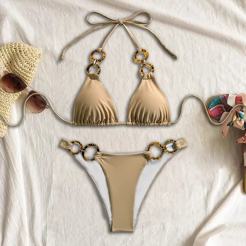 Khaki Bikini Set