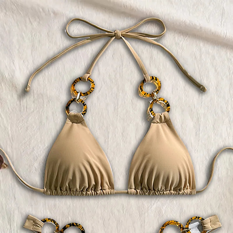 Khaki Bikini Set