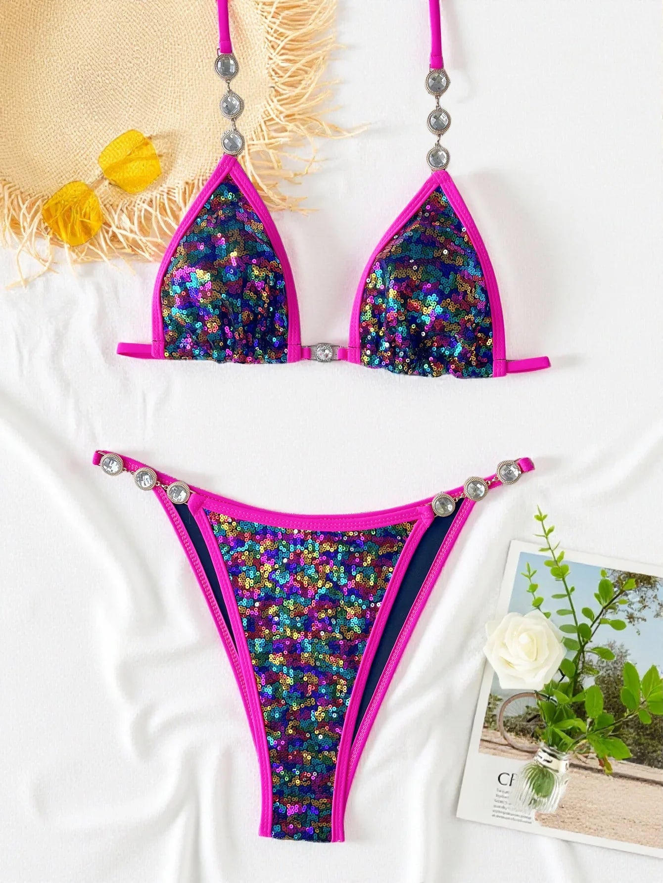 Rhinestones Bikini Set