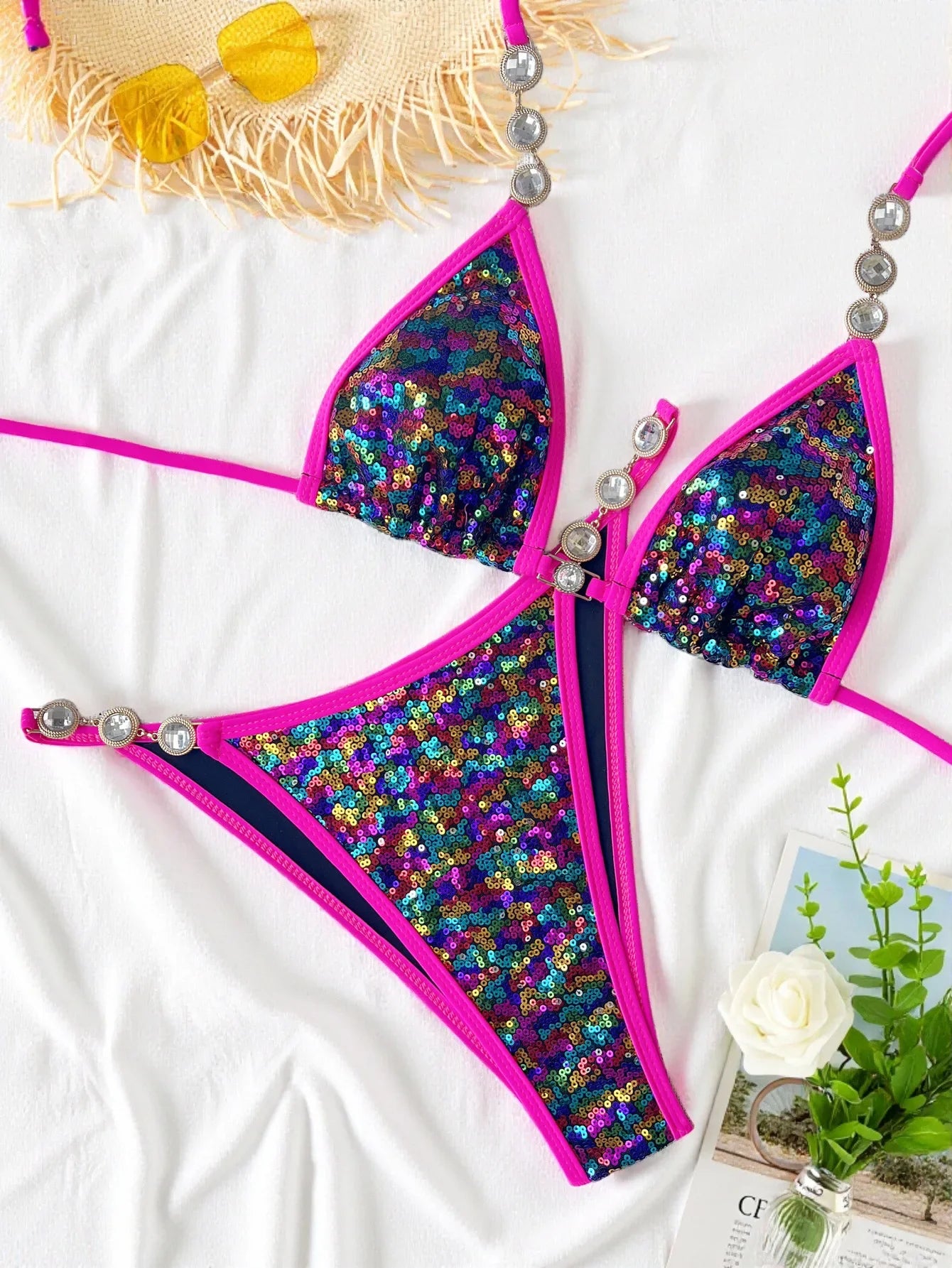 Rhinestones Bikini Set
