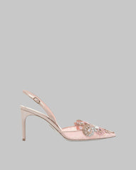 Sadb Diamond Embroidery Slingback Pumps In Pink
