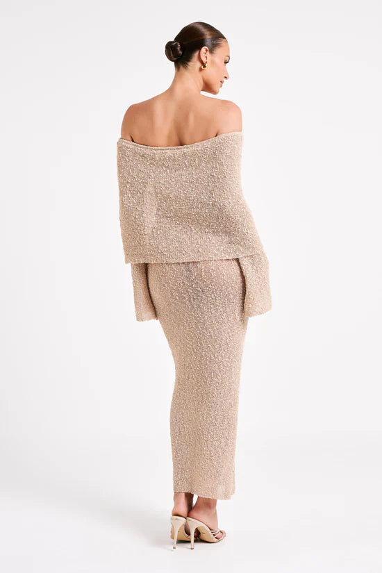 ALLURE BOUCLE MAXI DRESS