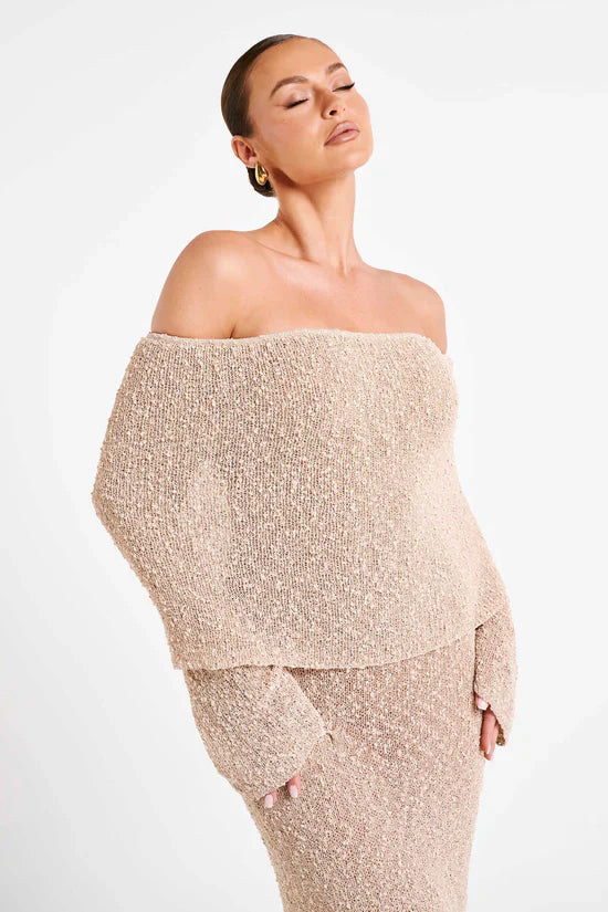 ALLURE BOUCLE MAXI DRESS