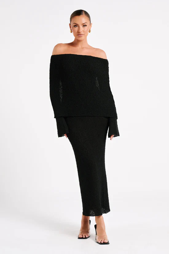 ALLURE BOUCLE MAXI DRESS