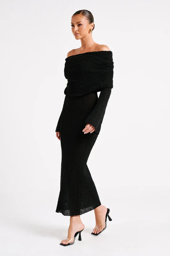 ALLURE BOUCLE MAXI DRESS