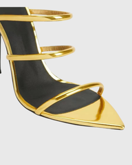 Maggia Strappy Gladiator Sandals In Gold