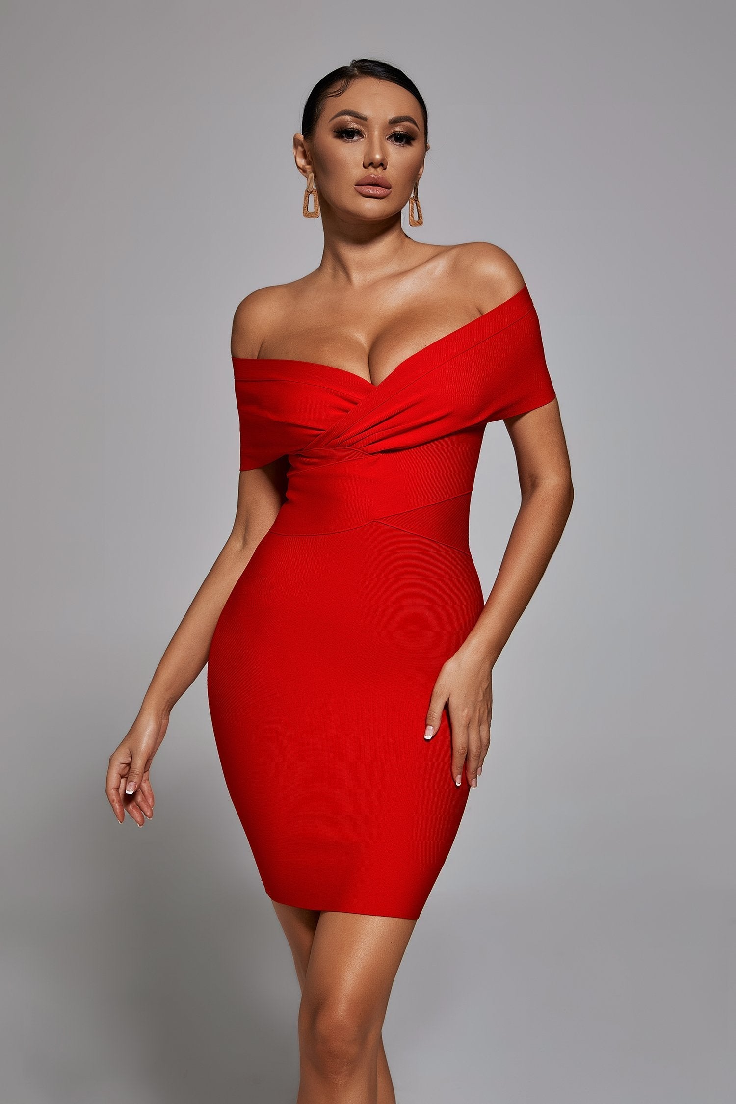 Meiga Off Shoulder Bandage Dress