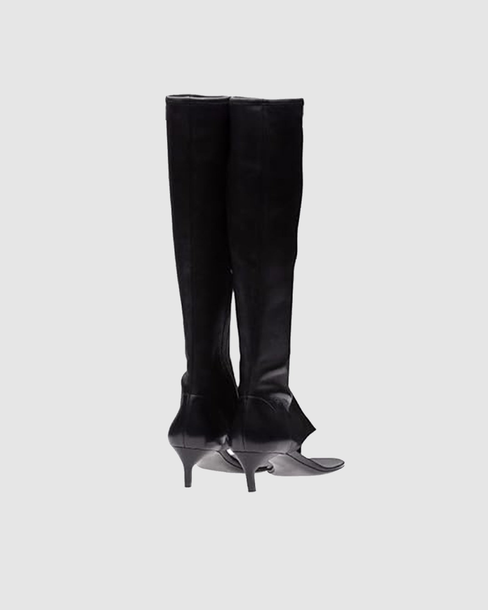 Marta Thong Leather Knee High Boots In Black