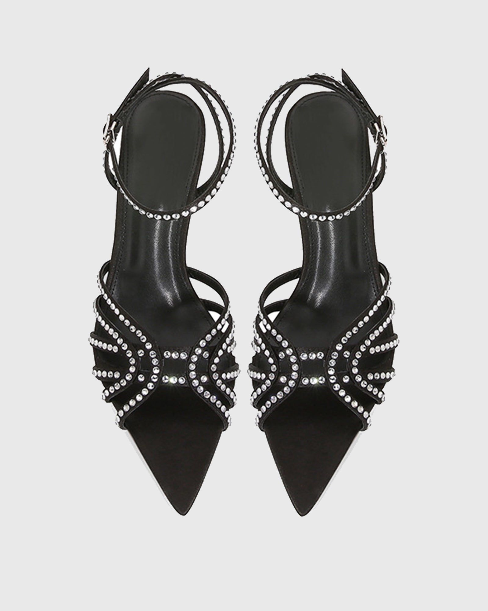 Marzia Rhinestone Ankle Strap Sandals