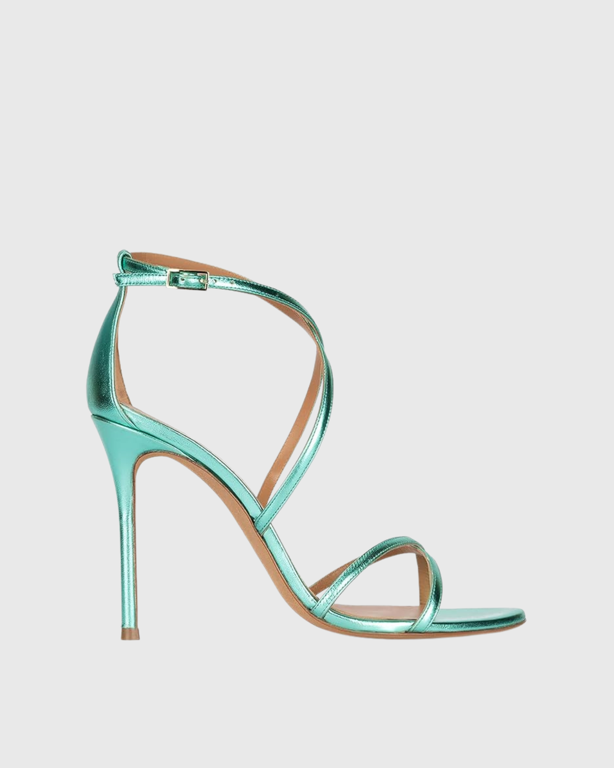 Morena Cross Strap Sandals In Mint
