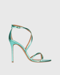 Morena Cross Strap Sandals In Mint