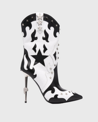Myah Star Splicing Mid Calf Cowboy Boots