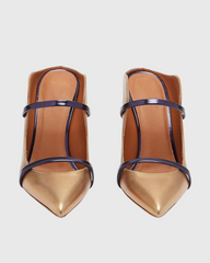 Narcisa Metal Ring Satin Pumps In Gold