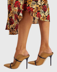 Narcisa Metal Ring Satin Pumps In Gold