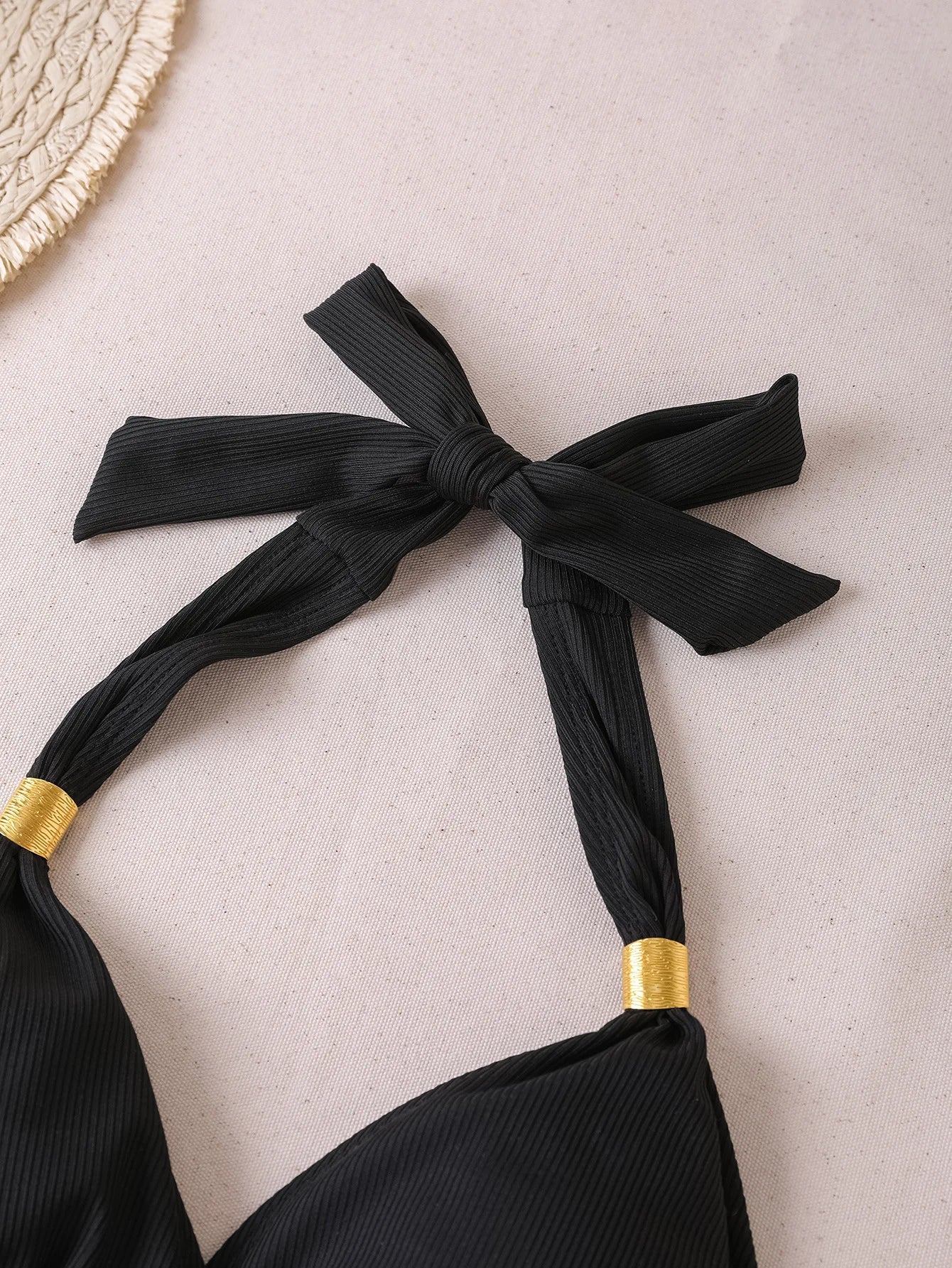 Black Two Piece Bikini Set