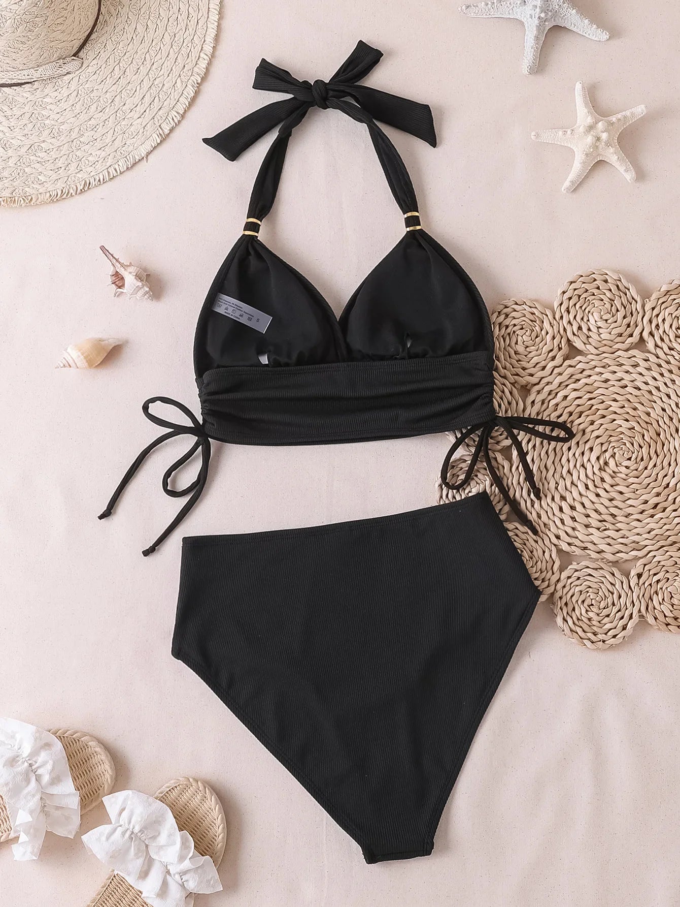 Black Two Piece Bikini Set