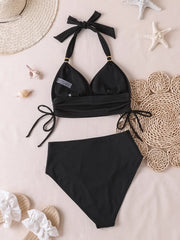 Black Two Piece Bikini Set
