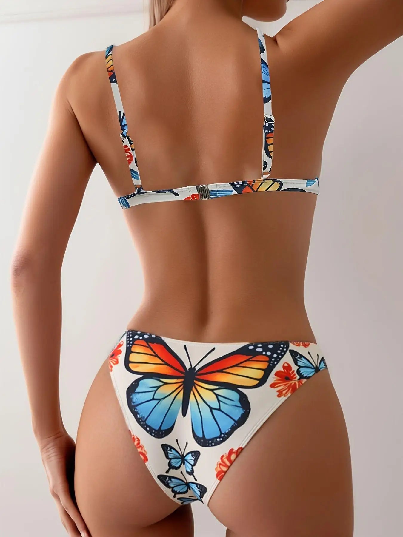 Butterfly Print Bikini Set
