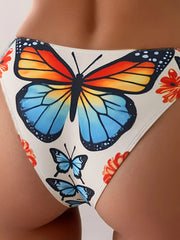 Butterfly Print Bikini Set