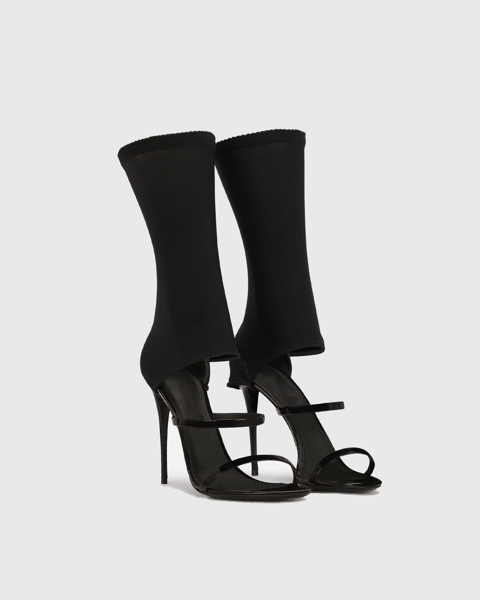 Norma Wrap Ankle Sandals In Black