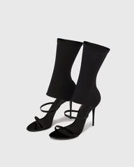 Norma Wrap Ankle Sandals In Black
