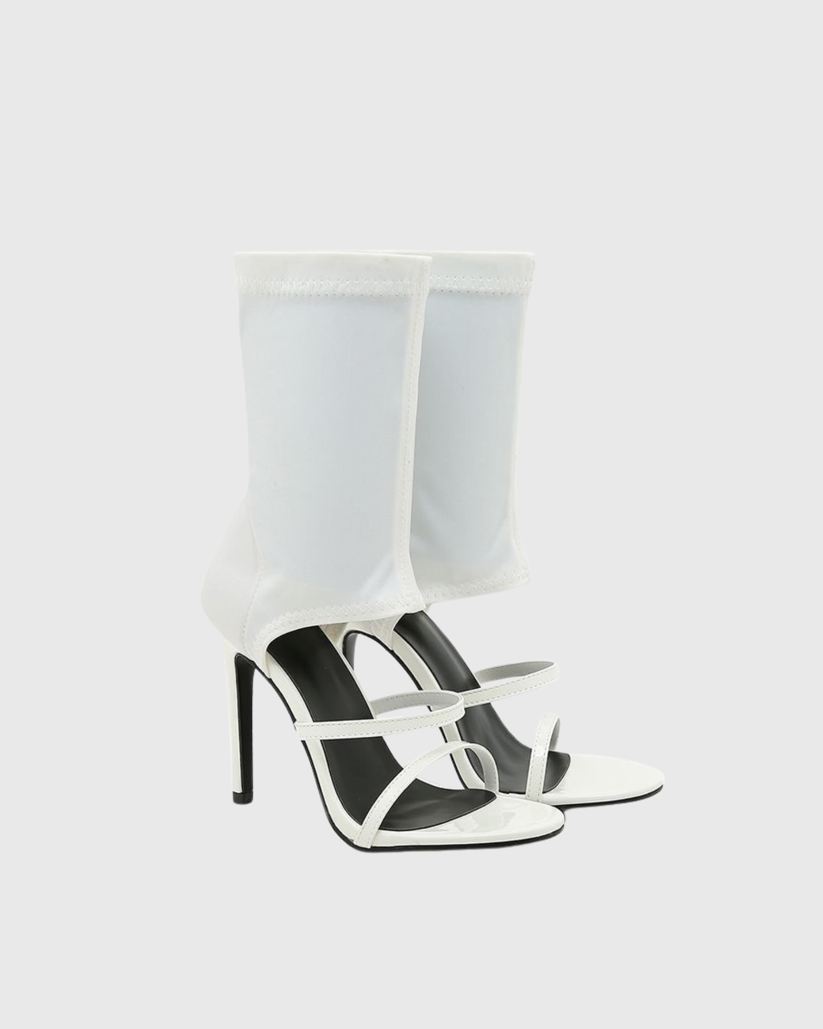 Norma Wrap Ankle Sandals In White