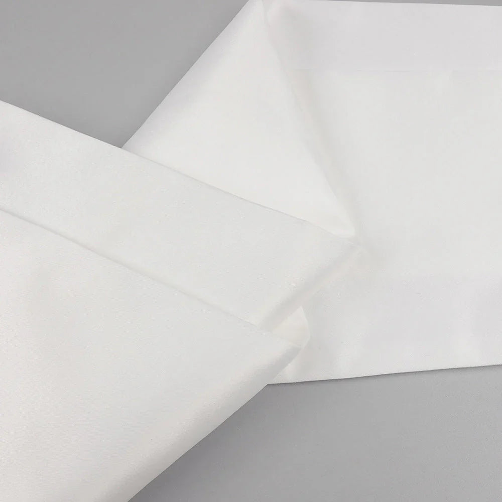 YARNA SATIN MINI DRESS-WHITE