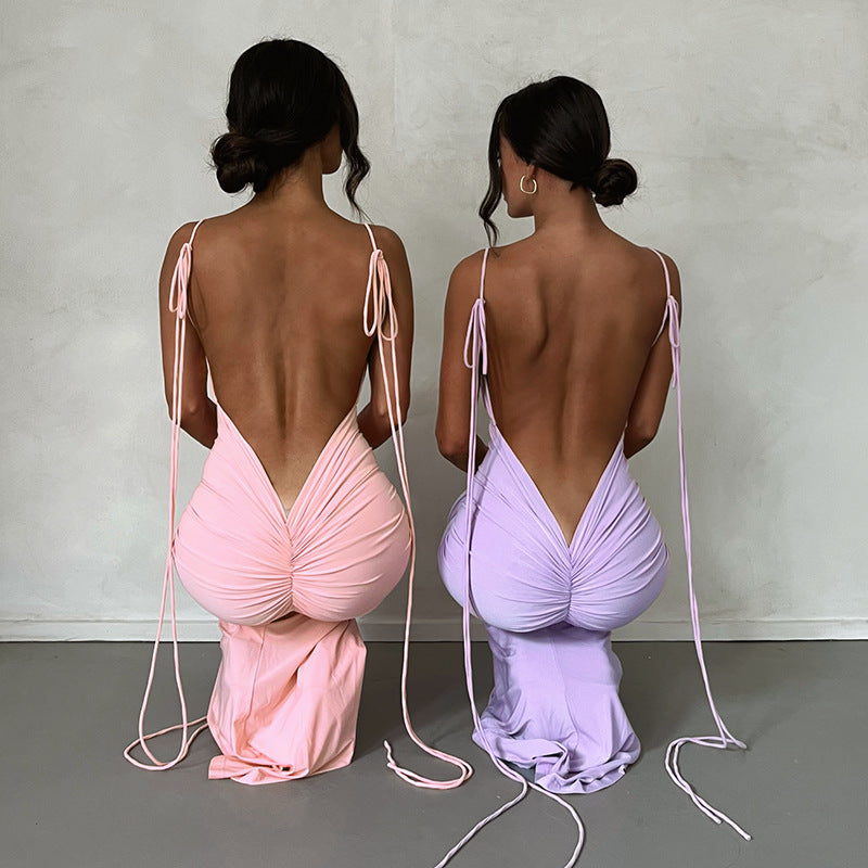 Halter Sexy Backless Slim Dress