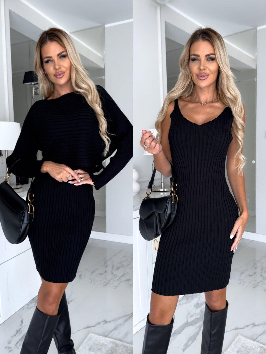 Chic Stripe Suspender Skirt Set Two Piece Outfit