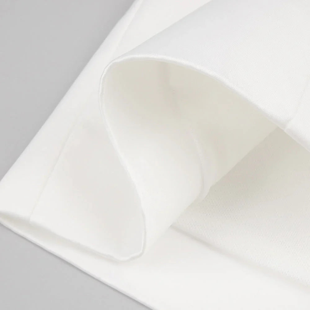 YARNA SATIN MINI DRESS-WHITE