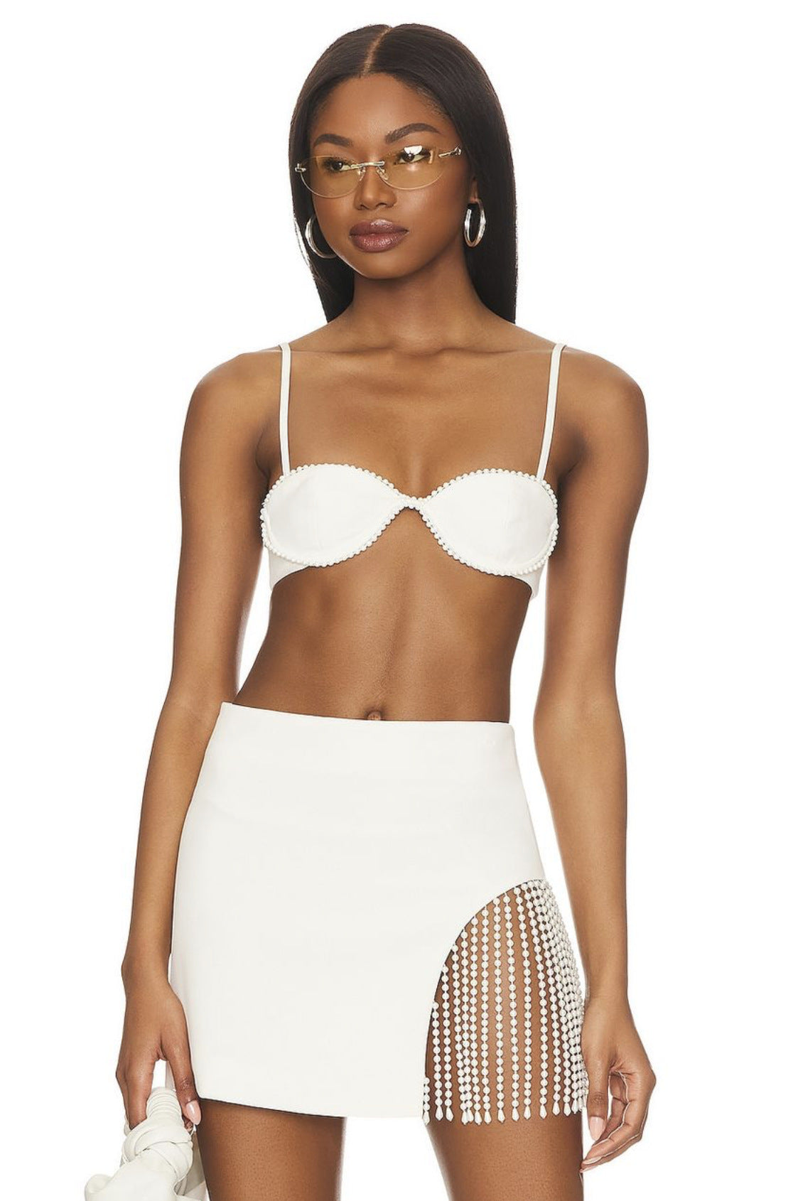Pearl Tassel Two-piece Set Dress