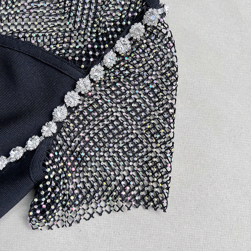 Charming Diamond Bandage Party Dress