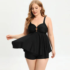 Oversize Swimsuit Split Bikini Print V-neck Suspender Bathing Suit Kimono Cover-ups Boxers Swimwear GM2323