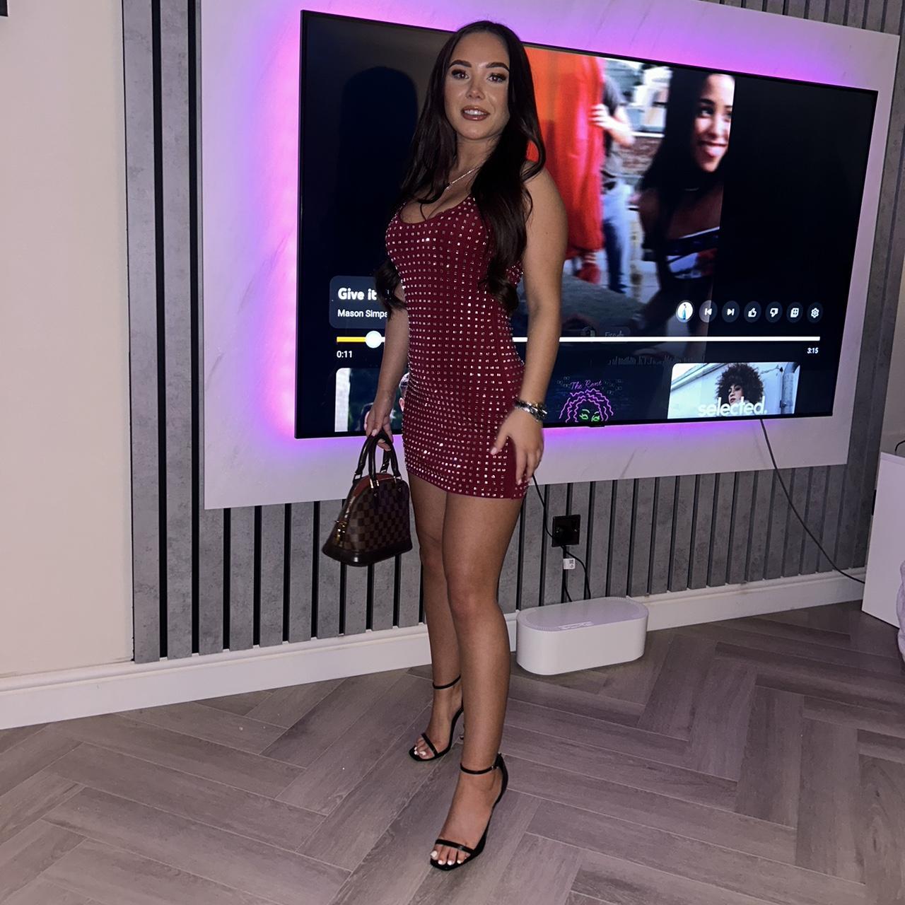 Selen Square Diamond Mini Dress