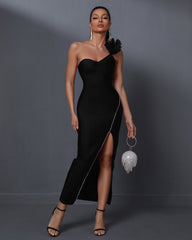 Nalliha One-shoulder Mesh Guest Dress