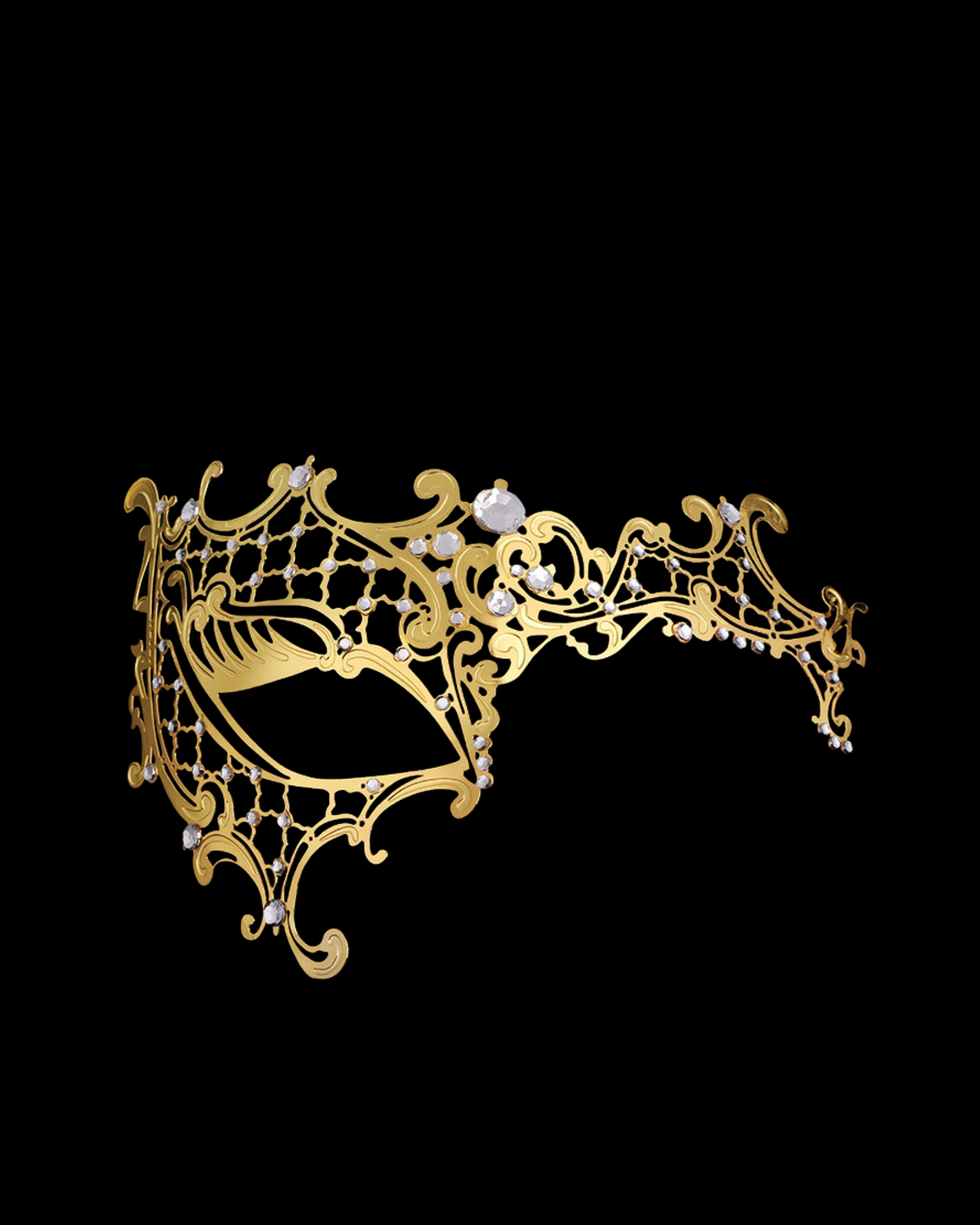 Rhinestone Metallic Mask