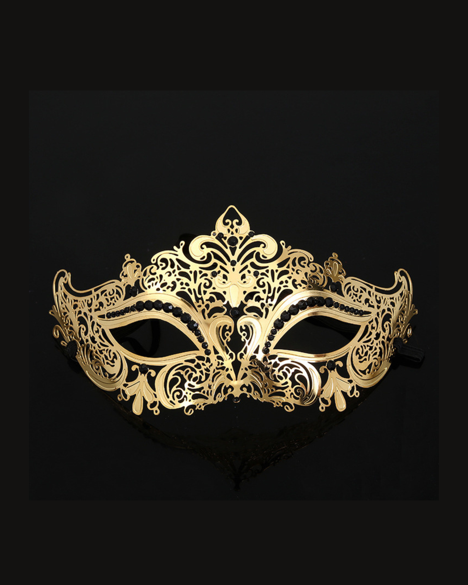 Rhinestone Metallic Mask