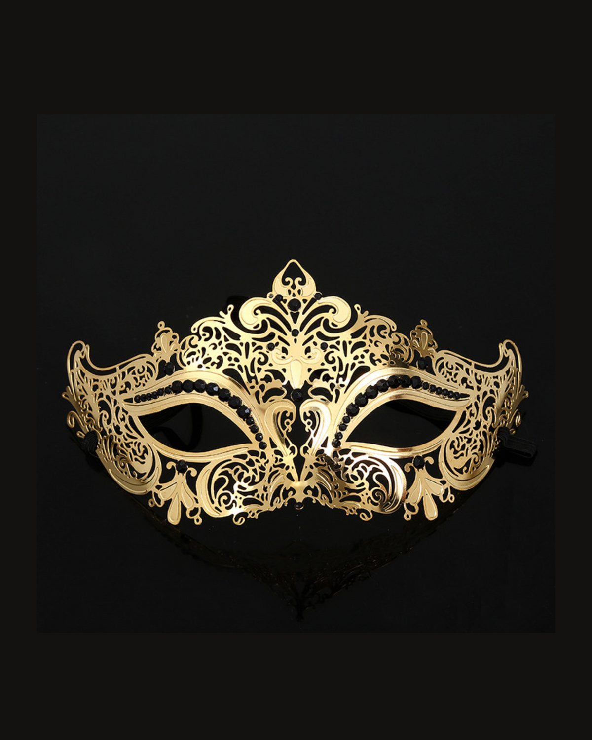 Metallic Smiling Mask Rhinestone Metallic Mask – Sokav