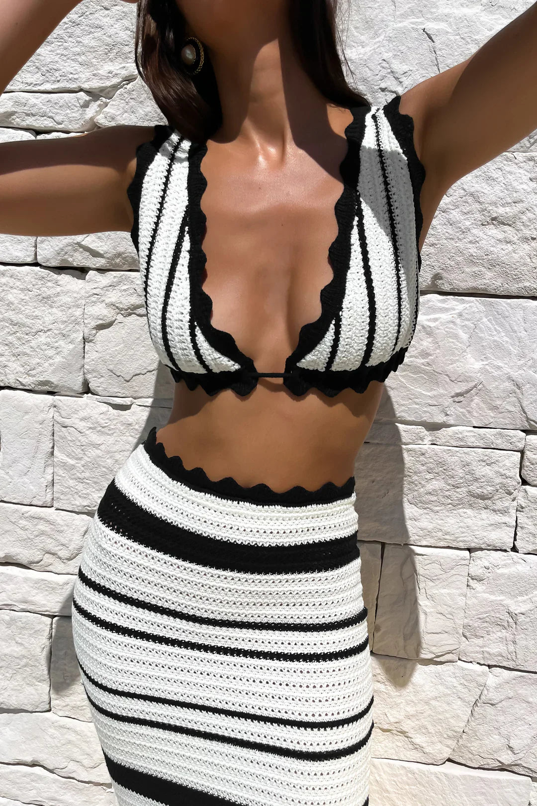 Taria Crochet Fishtail Maxi Skirt Sets