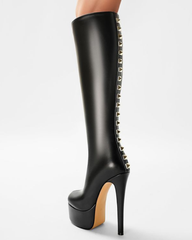 Rafaella Studded Platform Boots